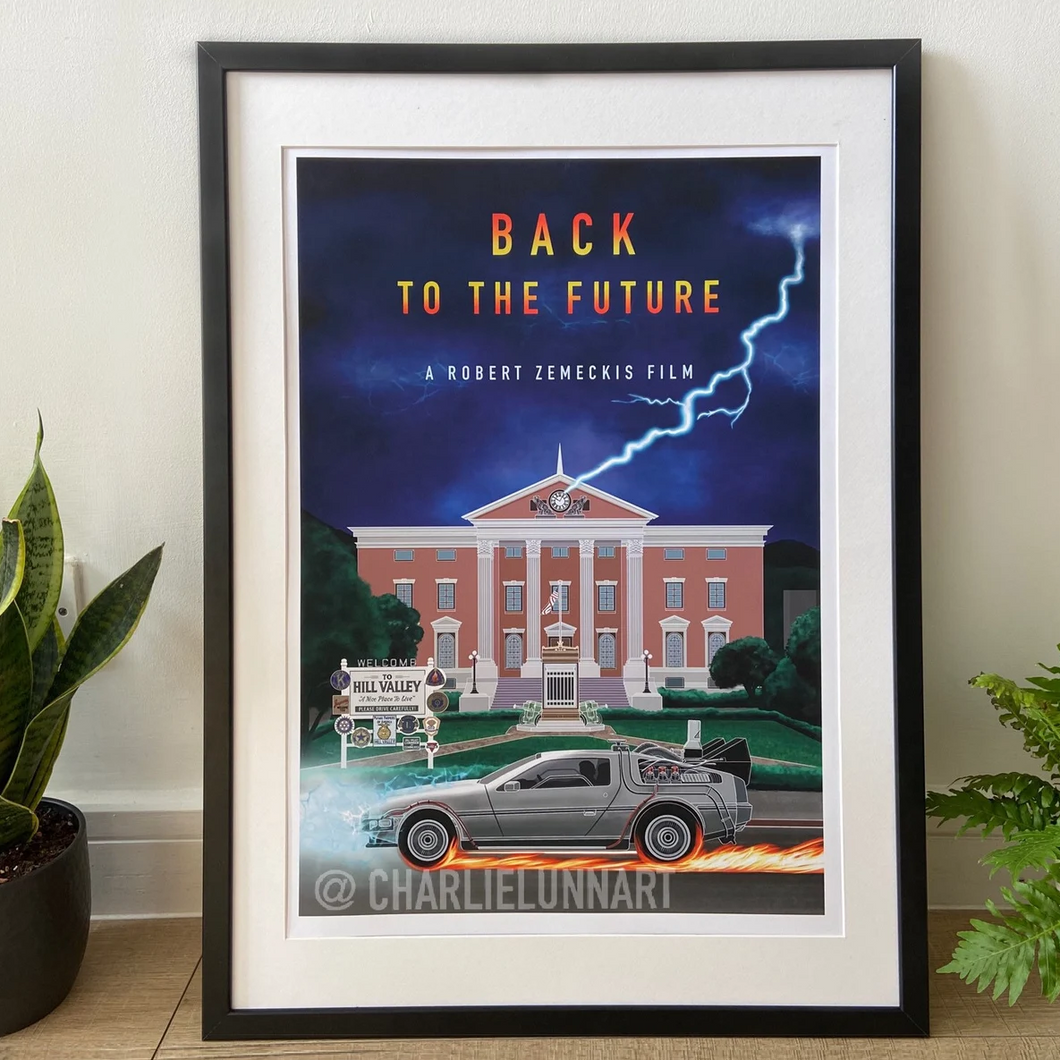 Film and TV Print - Back to the Future - A4 Print - Charlie Lunn Art