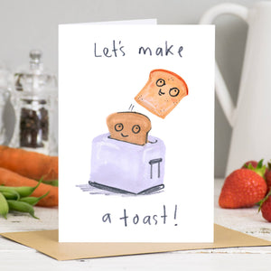 Birthday/Celebration Card - Let's Make A Toast Card - Jo Clark Design