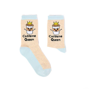 Ladies Caffeine Queen Socks - Urban Eccentric - Coffee lovers