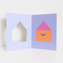 Load image into Gallery viewer, Greetings Card - New Home - Die Cut Cute House Card - Rumble Cards
