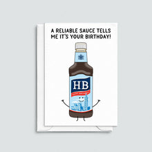 Load image into Gallery viewer, Greetings Card - Funny HP Sauce Birthday Card - Of Life &amp; Lemons
