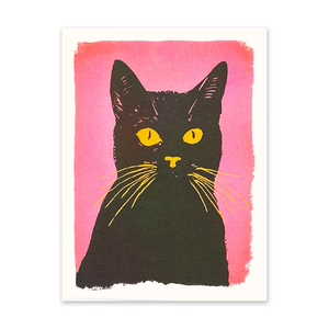 Pink Cat Art Print - OHH Deer