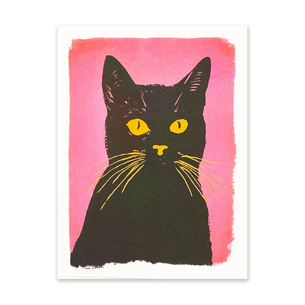 Pink Cat Art Print - OHH Deer