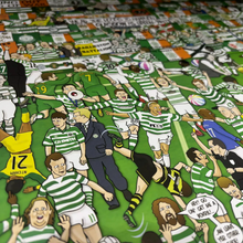 Load image into Gallery viewer, Celtic FC Mishmash – The History of The Bhoys in Green in One Image - Nostalgia Print - The Mishmash Man
