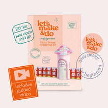 Load image into Gallery viewer, Crafting Kit for Children - Make Your Own Fairy House - 3D Kids Colouring Kit - Let's Make &amp; Do
