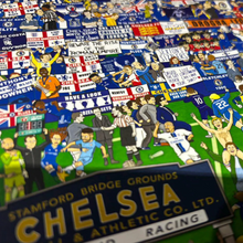 Load image into Gallery viewer, Chelsea Mishmash – The History of The Blues in One Image - Nostalgia Print - The Mishmash Man
