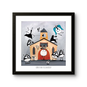 Print - Christian Fellowsheep - Sheep Puns - Mervyn Tay Art