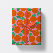 Load image into Gallery viewer, Gift Wrap Clementine - Festive Gift Wrap - Studio Boketto
