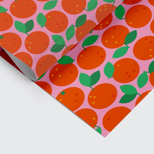 Load image into Gallery viewer, Gift Wrap Clementine - Festive Gift Wrap - Studio Boketto
