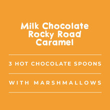Load image into Gallery viewer, Mixed Hot Chocolate Spoon Gift Set - 3 Spoons - Caramel / Rocky Road / Milk Chocolate - GNAW Chocolate
