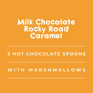 Mixed Hot Chocolate Spoon Gift Set - 3 Spoons - Caramel / Rocky Road / Milk Chocolate - GNAW Chocolate