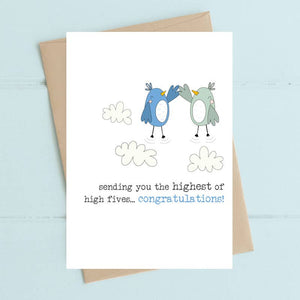 Highest Of High Fives - Congratulations! - Greetings Card - Dandelion Stationery - Exams
