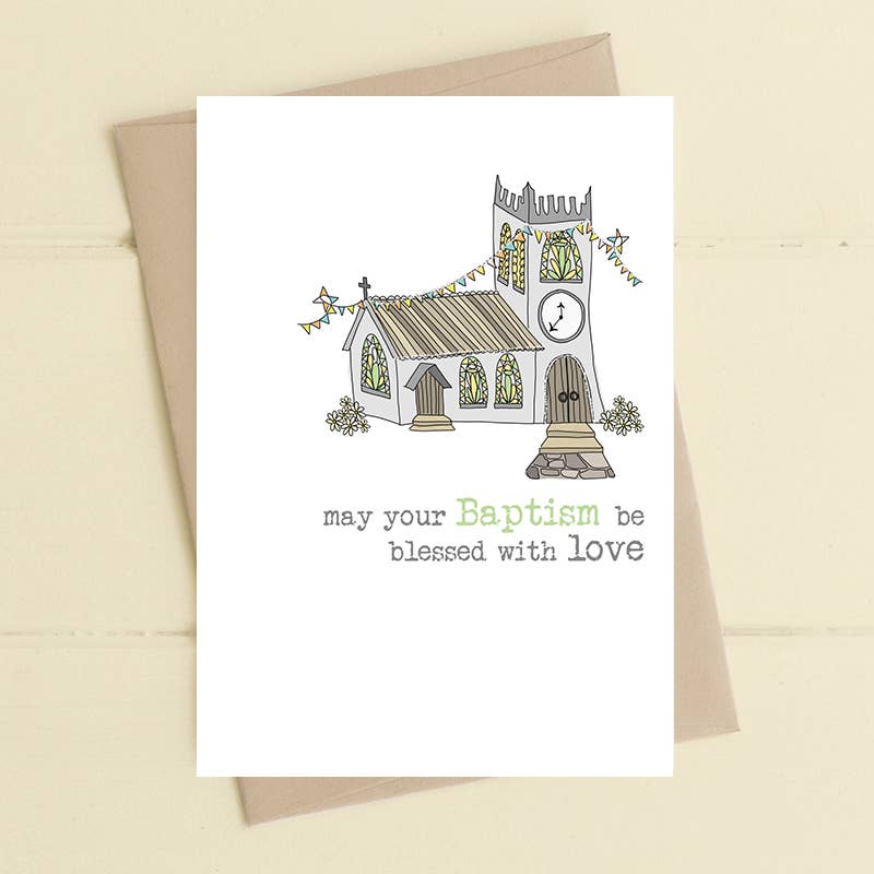 May Your Baptism be Blessed With Love - Greetings Card - Dandelion Stationery