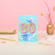 Load image into Gallery viewer, Greetings Card - 80th Birthday Card – Age 80 / Eighty - Ricicle
