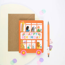 Load image into Gallery viewer, Greetings Card - Double Decker Bus Kid's Birthday Card
