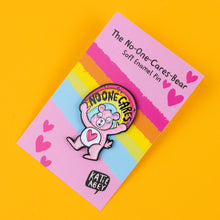 Load image into Gallery viewer, Enamel Pin - No One Cares Bear - Care Bear - Katie Abey
