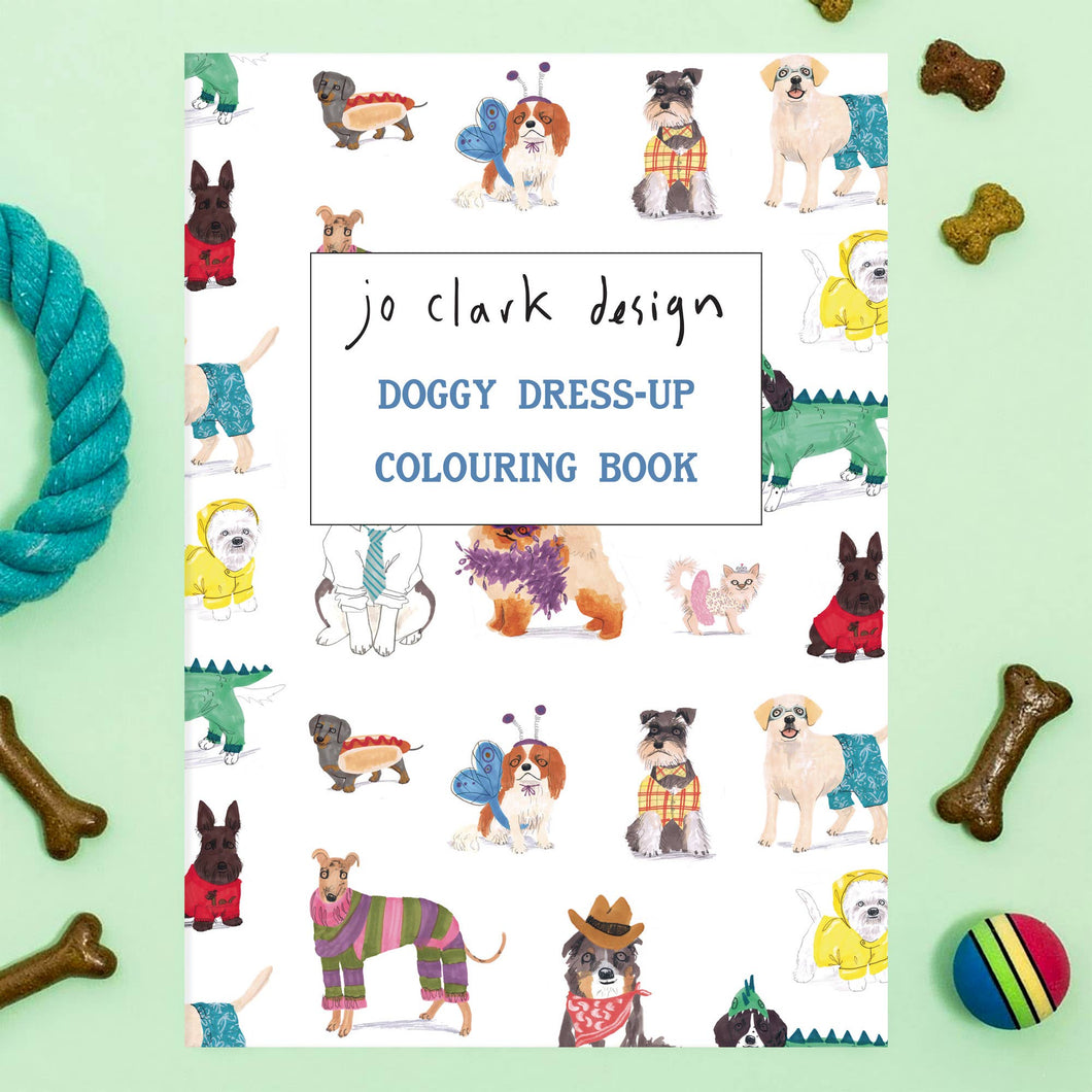 Doggy Dress-Up Colouring Book - Jo Clark Design - Dog lovers