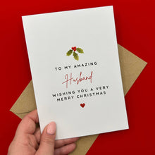 Load image into Gallery viewer, Husband Christmas Card - To my Amazing Husband - Swale Studios
