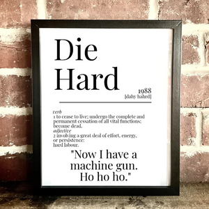 Movie Dictionary Description Quote Print - Die Hard - Movie Prints by Zwag