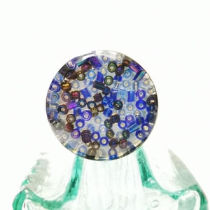 Adjustable Ring - Mille - Resin Beaded Jewellery - Silver Plated Ring - Nimanoma