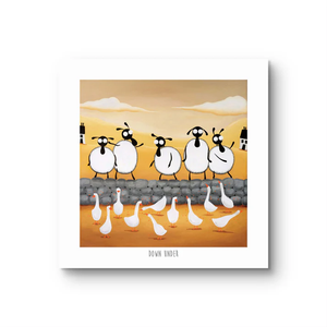 Print - Down Under - Sheep Puns - Australia - Mervyn Tay Art