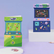 Load image into Gallery viewer, Greetings Card - Astro Adventures Arcade Video Game Birthday Card for Gamers - Mifkins
