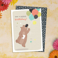 Load image into Gallery viewer, Greetings Card - Have a Grrreat Birthday - Birthday Bear - Dandelion Stationery
