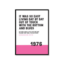 Load image into Gallery viewer, Song Lyrics Print - New York State of Mind - Billy Joel - 1976 - JAM Artworks
