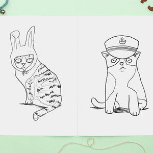 Cats in Hats Colouring Book - Jo Clark Design - Cat Lovers