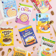 Load image into Gallery viewer, Greetings Card - Great Frosted Cereal Box Tony Tiger Birthday Card - Ricicle
