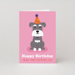 Dog Years Birthday Card - Dog Birthday Card - Studio Boketto