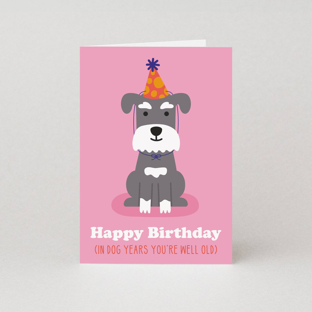 Dog Years Birthday Card - Dog Birthday Card - Studio Boketto