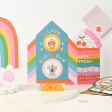 Load image into Gallery viewer, Greetings Card - Rocket Birthday Card - Mifkins
