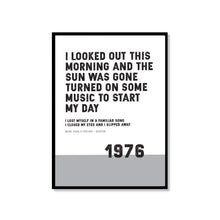 Load image into Gallery viewer, Song Lyrics Print - More Than a Feeling - Boston - 1976 - JAM Artworks
