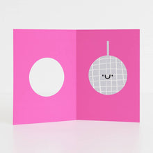 Load image into Gallery viewer, Greetings Card - Disco ball Die Cut Birthday Card - Rumble Cards
