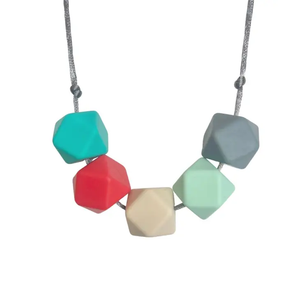 Teething Necklace - Elixir - Geometric Silicon Bead Teething Jewellery - Mama Knows