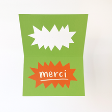 Load image into Gallery viewer, Greetings Card - Merci - Thank You Card - Die Cut Cards - Rumble Cards
