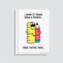 Load image into Gallery viewer, Greetings Card - Thank you Teacher - Funny Grammar Card for Teacher - Of Life &amp; Lemons
