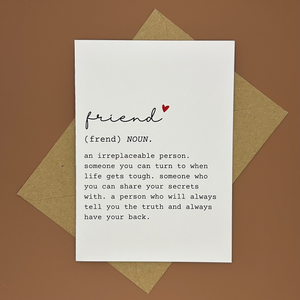 Friend Definition Greeting Card - Swale Studios