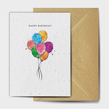 Load image into Gallery viewer, Wildflower Seed Paper Card - Birthday Balloons - The Seed Card Company
