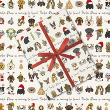 Load image into Gallery viewer, Christmas Gift Wrap - Santa Paws - Dogs - Dandelion Stationery
