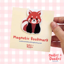 Load image into Gallery viewer, Bookmark - Red Panda Magnetic Bookmark - Animals and Books - Oodles &amp; Doodles
