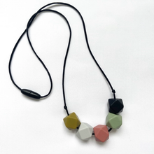 Load image into Gallery viewer, Teething Necklace - Fall - Geometric Silicon Bead Teething Jewellery - Mama Knows
