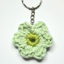 Load image into Gallery viewer, Crocheted Flower Keyring - Lots of Colours - Robins and Rainbows
