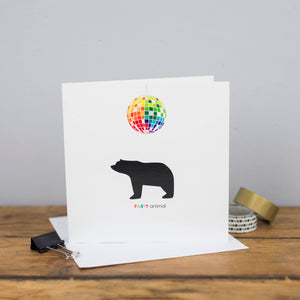 Party Animal - Birthday Bear Card - Heather Alstead Design Ltd