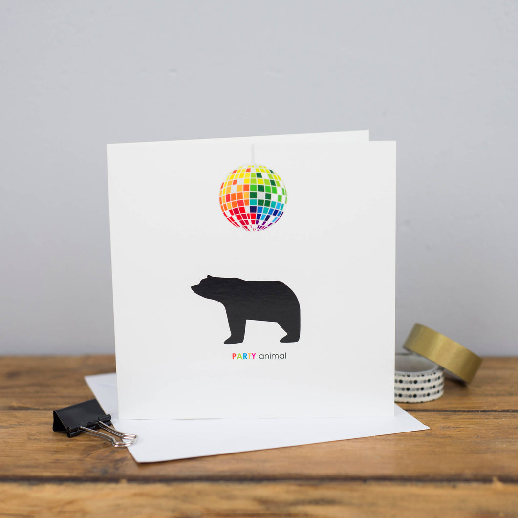 Party Animal - Birthday Bear Card - Heather Alstead Design Ltd