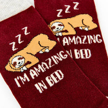 Load image into Gallery viewer, Unisex I&#39;m Amazing In Bed Socks - Sloth Socks - Urban Eccentric
