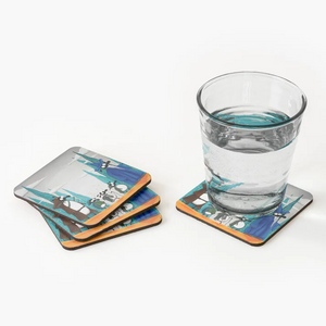 Coaster - Fellowsheep of the Ring - Sheep Puns - Lord of The Rings - Mervyn Tay Art