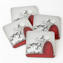 Load image into Gallery viewer, Coaster - Flock Off! - Sheep Puns - Sweary Puns - Mervyn Tay Art

