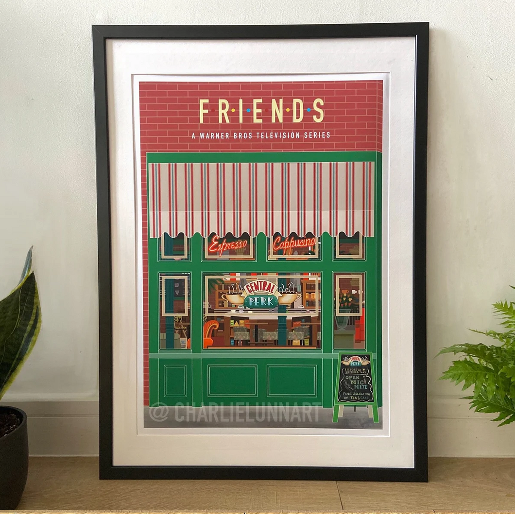 Film and TV Print - Friends - A4 Print - Charlie Lunn Art